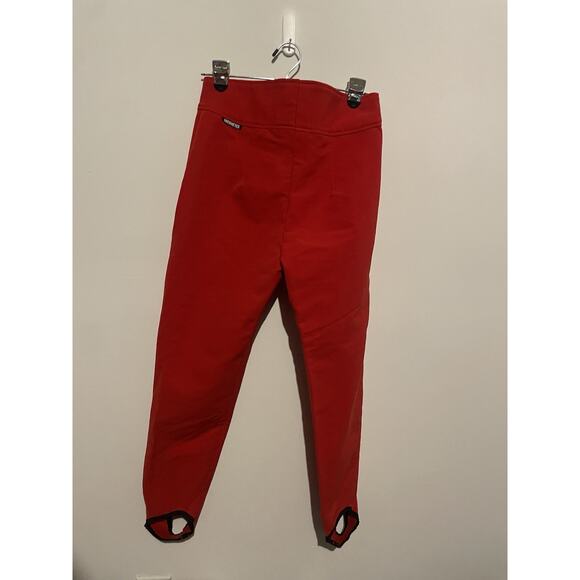 Vintage Obermeyer Women’s Size 10R Red Wool Blend Stirrup Ski Snow Pantsuit - Picture 6 of 8